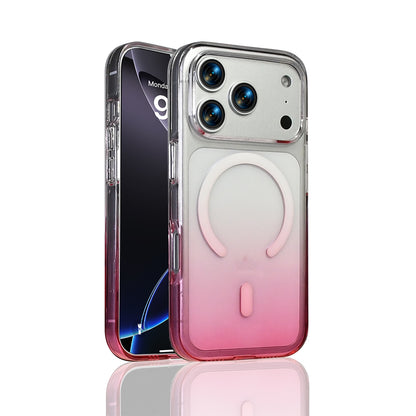 Apple iPhone 17 Pro Max Kılıf M-Safe Şarj Özellikli Zore Septik Silikon Kapak Pembe