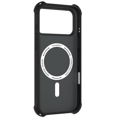 Apple iPhone 17 Pro Max Kılıf Mat Renkli Tasarım Youngkit True Color Serisi Kapak Siyah