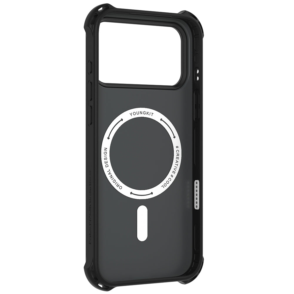 Apple iPhone 17 Pro Max Kılıf Mat Renkli Tasarım Youngkit True Color Serisi Kapak Turuncu