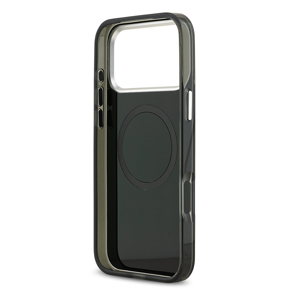 Apple iPhone 17 Pro Max Kılıf Mercedes Benz Orjinal Lisanslı M-safe Şarj Özellikli Çift Katmanlı PC Nostaljik Yıldız Dizayn Kapak Füme