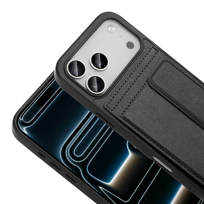 Apple iPhone 17 Pro Max Kılıf PU Deri Kartlıklı Zore Sevilla Kapak Turuncu