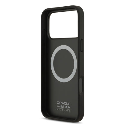 Apple iPhone 17 Pro Max Kılıf Redbull Orjinal Lisanslı M-safe Şarj Özellikli Karbon Fiber Parlayan Logolu Kevlar Kapak Siyah
