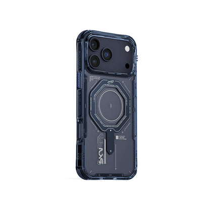 Apple iPhone 17 Pro Max Kılıf SkinArma M-safe Şarj Özellikli Airbag Tasarımlı Magma Kapak Füme