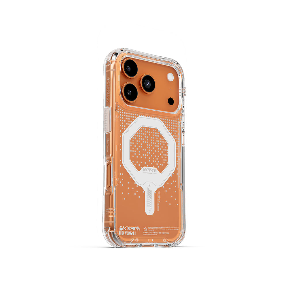 Apple iPhone 17 Pro Max Kılıf Skinarma M-Safe Şarj Özellikli IML Baskılı Holografik MYST Kapak Colorful