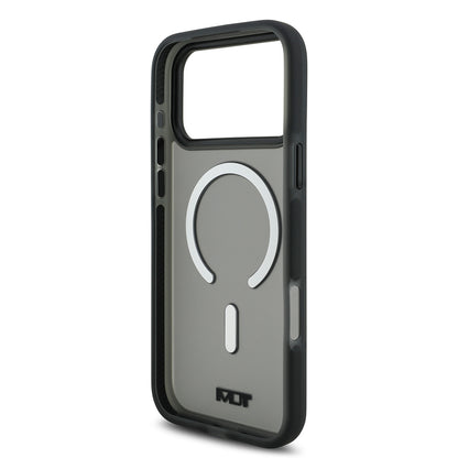 Apple iPhone 17 Pro Max Kılıf TUMI Orjinal Lisanslı M-safe Şarj Özellikli Buzlu Transparan Kapak Siyah