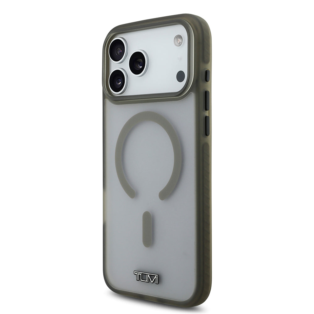 Apple iPhone 17 Pro Max Kılıf TUMI Orjinal Lisanslı M-safe Şarj Özellikli Buzlu Transparan Kapak Haki