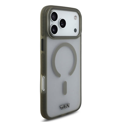 Apple iPhone 17 Pro Max Kılıf TUMI Orjinal Lisanslı M-safe Şarj Özellikli Buzlu Transparan Kapak Haki