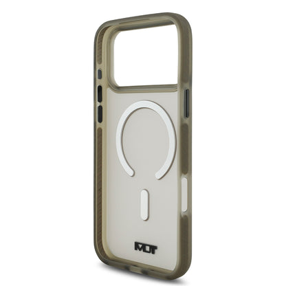 Apple iPhone 17 Pro Max Kılıf TUMI Orjinal Lisanslı M-safe Şarj Özellikli Buzlu Transparan Kapak Siyah