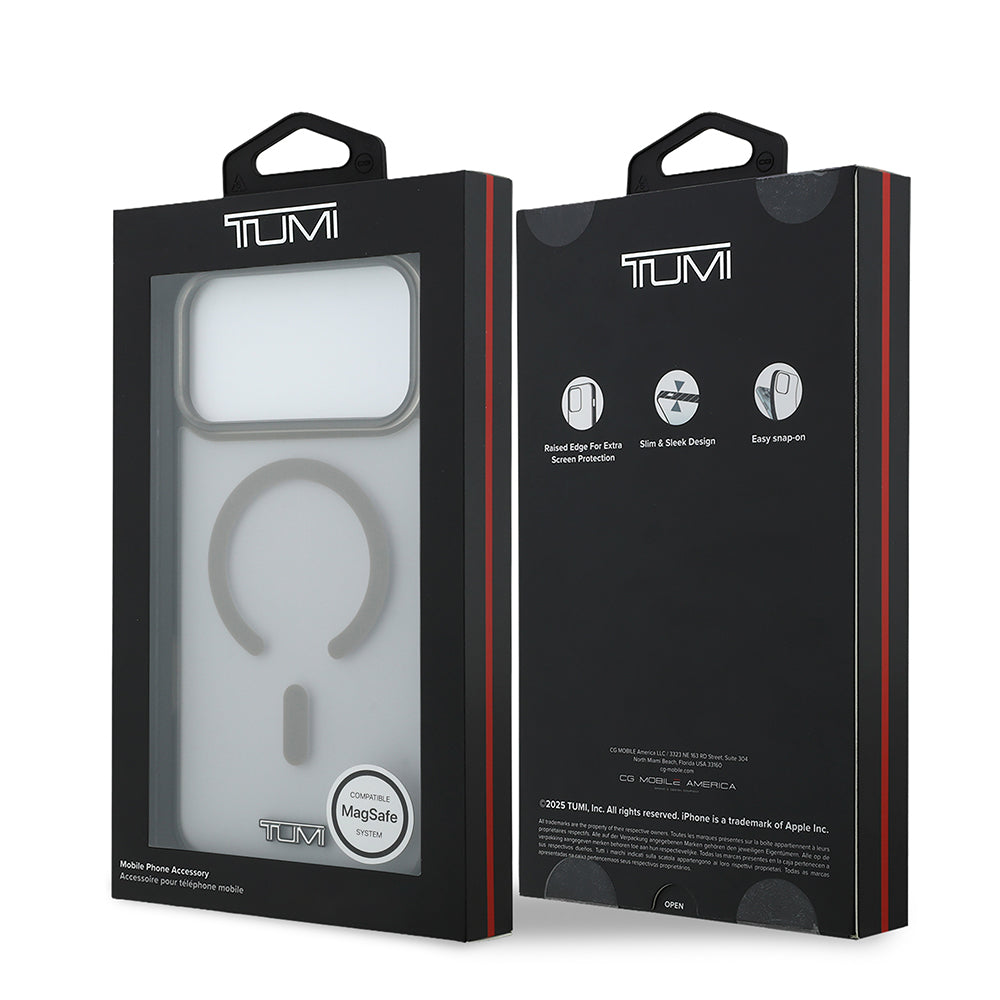 Apple iPhone 17 Pro Max Kılıf TUMI Orjinal Lisanslı M-safe Şarj Özellikli Buzlu Transparan Kapak Haki