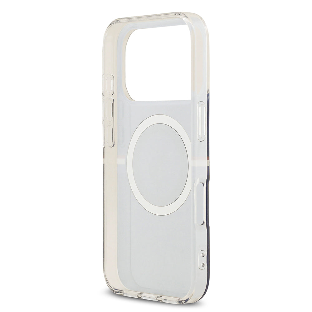 Apple iPhone 17 Pro Max Kılıf U.S. Polo Assn. Orjinal Lisanslı M-safe Şarj Özellikli IML Stripe Logolu Kapak Lacivert