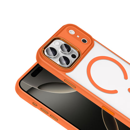 Apple iPhone 17 Pro Max Kılıf Wireless Şarj Özellikli Zore Krom M-safe Silikon Kapak Siyah