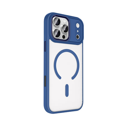 Apple iPhone 17 Pro Max Kılıf Wireless Şarj Özellikli Zore Krom M-safe Silikon Kapak Siyah