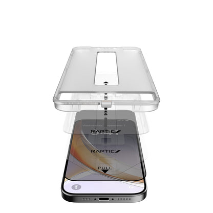 Apple iPhone 17 Pro Max Raptic Air Glass 2.5D Privacy Hayalet Ekran Koruyucu 2 Adet + Kolay Uygulama Aparatlı Siyah