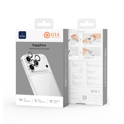 Apple iPhone 17 Pro Max Wiwu LG-003 Lens Guard Çizilmeye Karşı Dayanıklı Safir Kamera Lens Koruyucu Turuncu