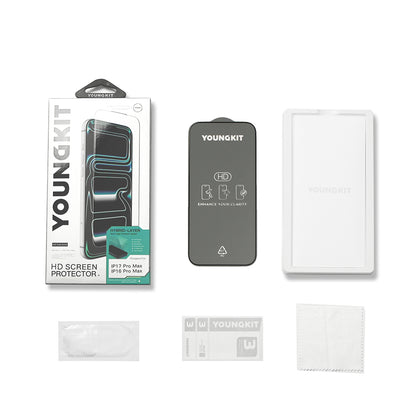 Apple iPhone 17 Pro Max Youngkit 2.5D Parmak İzi Bırakmayan 0.33mm Temperli Cam Ekran Koruyucu