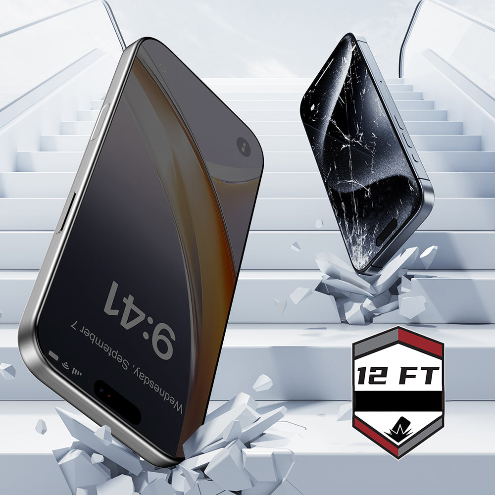 Apple iPhone 17 Pro Raptic Air Glass 2.5D Privacy Hayalet Ekran Koruyucu 2 Adet + Kolay Uygulama Aparatlı Siyah