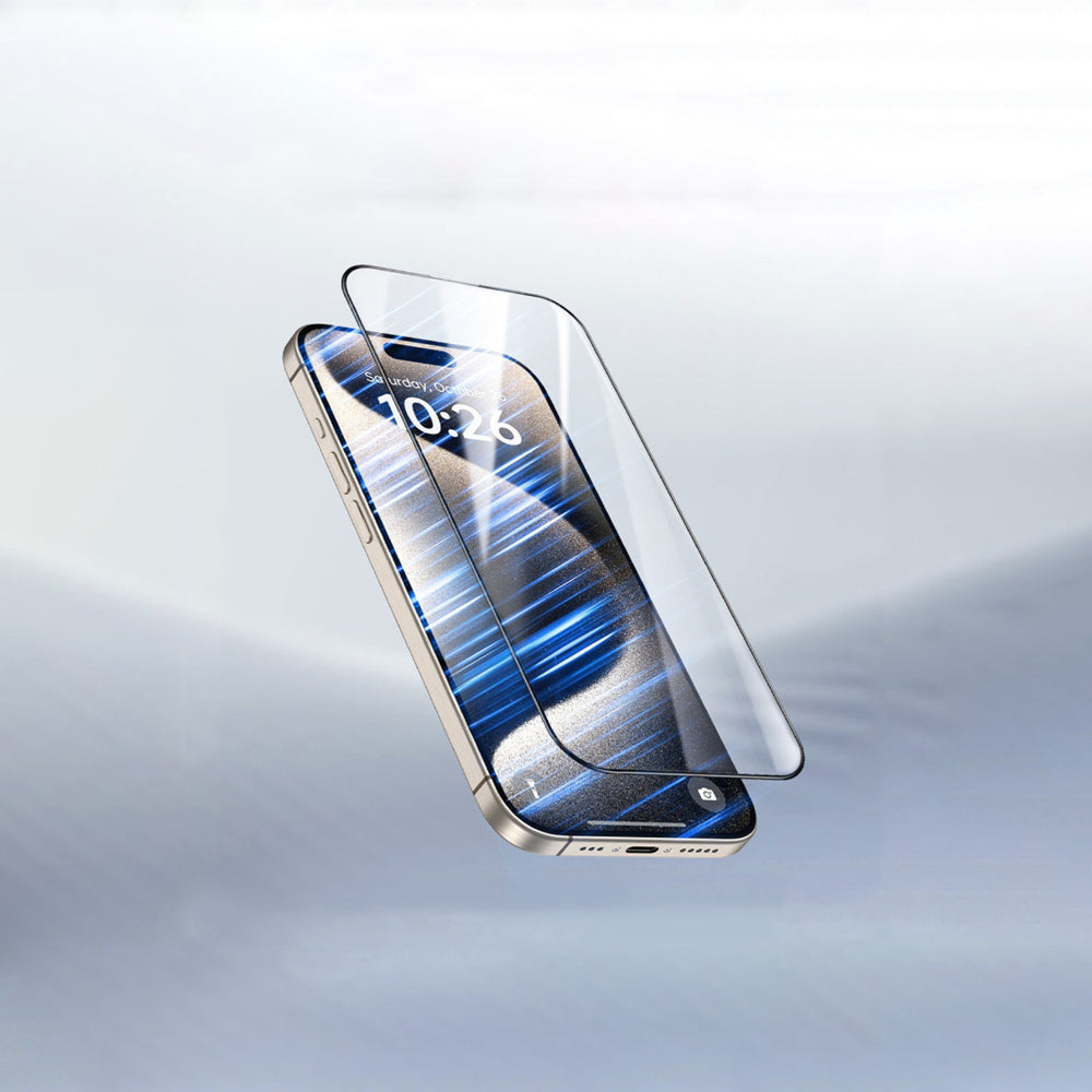 Apple iPhone 17 Pro Wiwu GT-009 Polimer Oleofobik Kaplama Şeffaf Pürüzsüz Temperli Cam Ekran Koruyucu Şeffaf