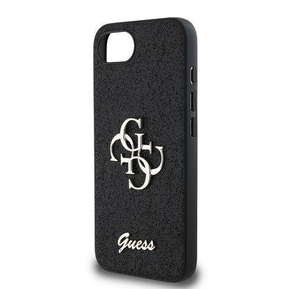 Apple iPhone 17E Kılıf Guess Orjinal Lisanslı 4G Büyük Metal Logolu Glitter Kapak