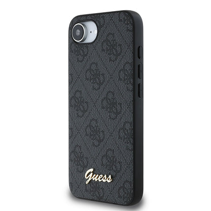 Apple iPhone 17E Kılıf Guess Orjinal Lisanslı 4G Desenli Script Metal Logolu Kapak