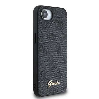Apple iPhone 17E Kılıf Guess Orjinal Lisanslı 4G Desenli Script Metal Logolu Kapak