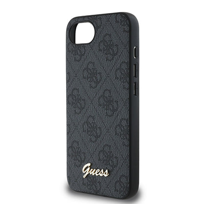 Apple iPhone 17E Kılıf Guess Orjinal Lisanslı 4G Desenli Script Metal Logolu Kapak