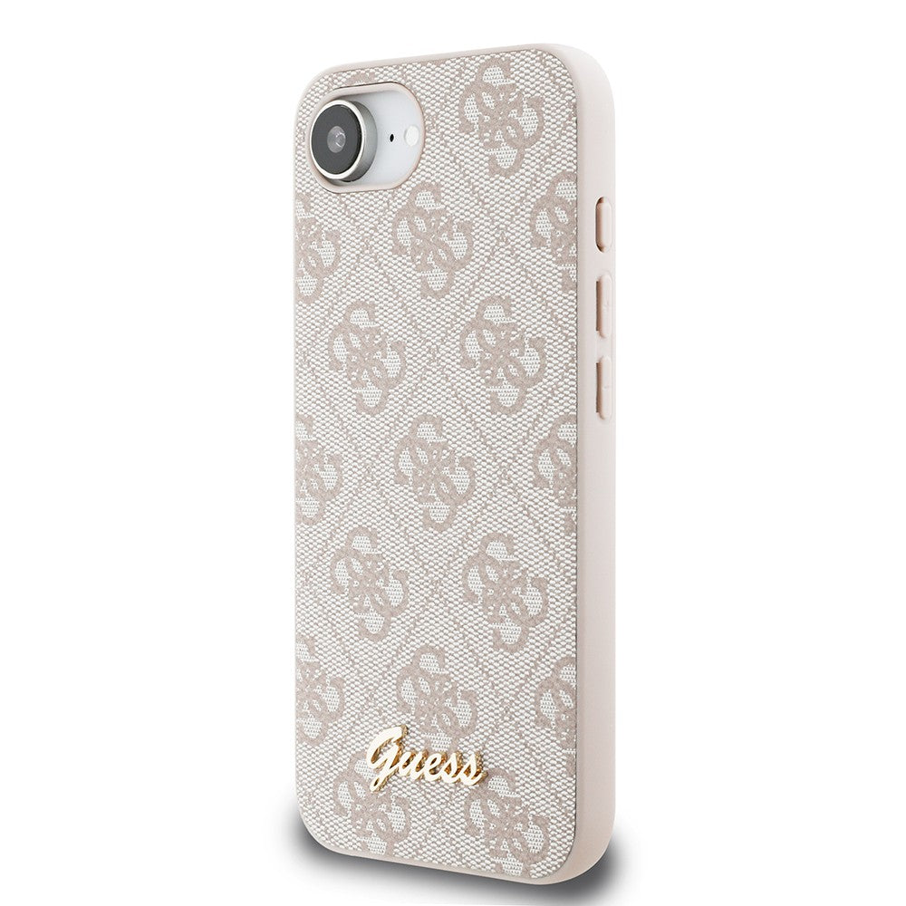 Apple iPhone 17E Kılıf Guess Orjinal Lisanslı 4G Desenli Script Metal Logolu Kapak