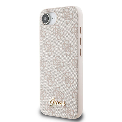Apple iPhone 17E Kılıf Guess Orjinal Lisanslı 4G Desenli Script Metal Logolu Kapak