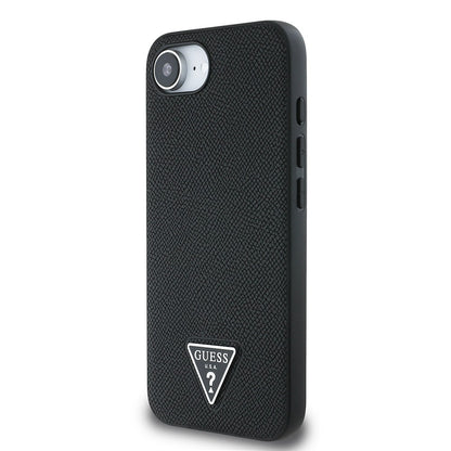 Apple iPhone 17E Kılıf Guess Orjinal Lisanslı M-safe Şarj Özellikli Grained Triangle Kapak