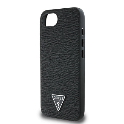 Apple iPhone 17E Kılıf Guess Orjinal Lisanslı M-safe Şarj Özellikli Grained Triangle Kapak