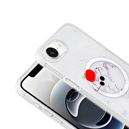 Apple iPhone 17E Kılıf M-Safe Şarj Özellikli Şeffaf Zore Folk Sert Kapak