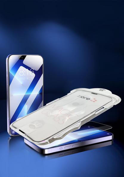 Apple iPhone 17E Zore Kolay Uygulama Aparatlı 5D Magic Glass Cam Ekran Koruyucu