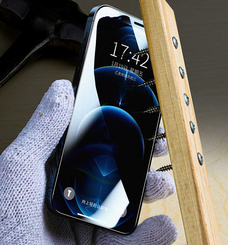 Apple iPhone 17E Zore Rika Premium Privacy Temperli Cam Ekran Koruyucu
