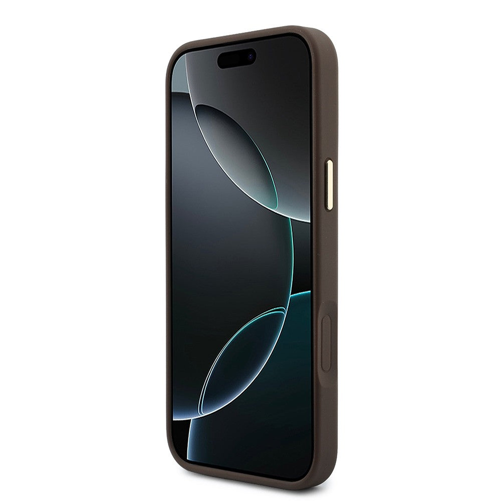 Apple iPhone 18 Pro Guess Orjinal Lisanslı 4G ve Yazı Logolu Kılıf + Kartlık + Askı İpi 3in1 Aksesuar Seti