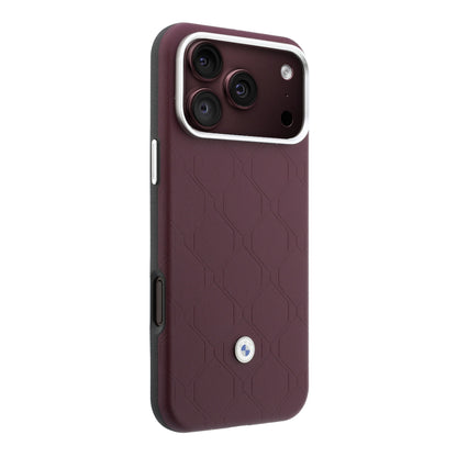 Apple iPhone 18 Pro Kılıf BMW Orjinal Lisanslı M-safe Şarj Özellikli Metal Logolu Kabartmalı Kapitone Deri Kartlıklı Kapak