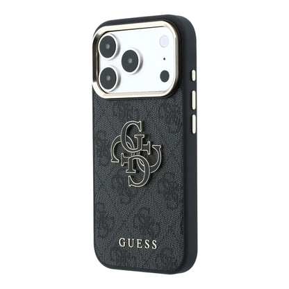 Apple iPhone 18 Pro Kılıf Guess Orjinal Lisanslı 4G Büyük Resin Logolu PU Kapak