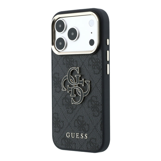 Apple iPhone 18 Pro Kılıf Guess Orjinal Lisanslı 4G Büyük Resin Logolu PU Kapak