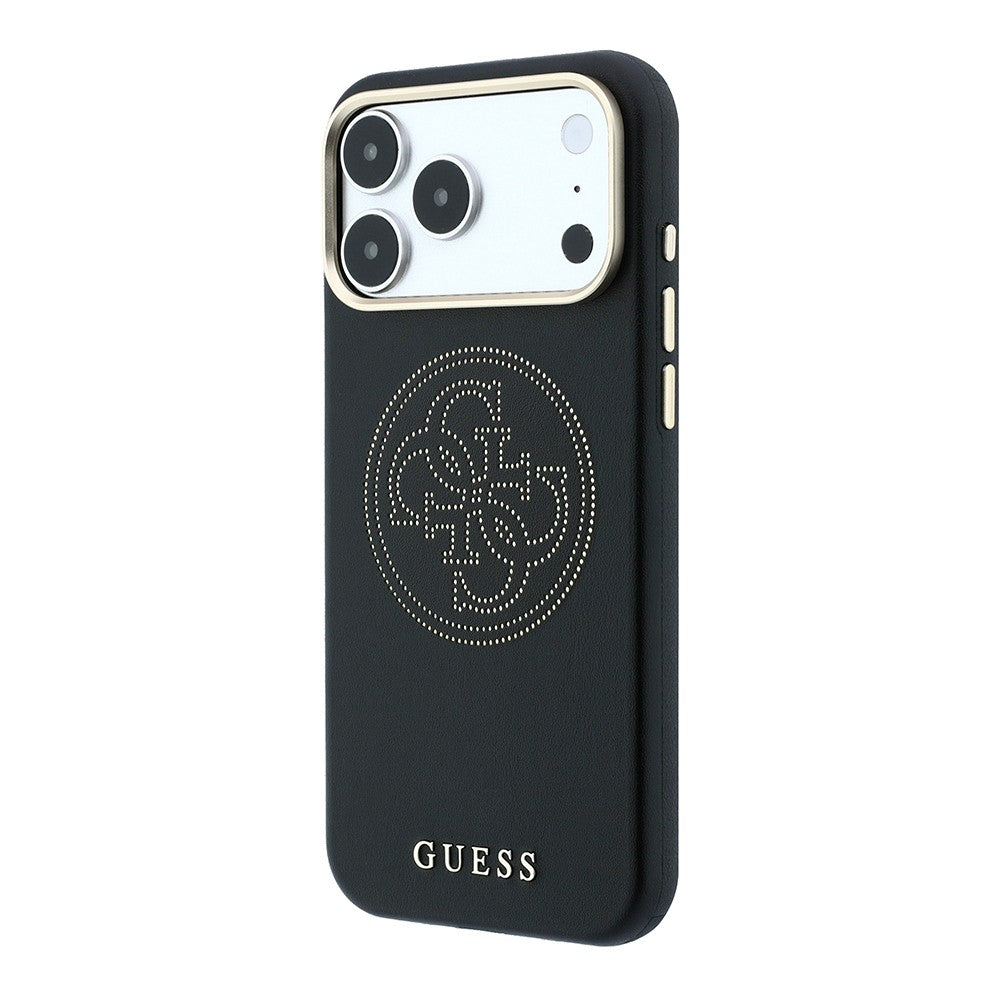 Apple iPhone 18 Pro Kılıf Guess Orjinal Lisanslı M-safe Şarj Özellikli PU Delikli 4G ve Yazı Logolu Kapak