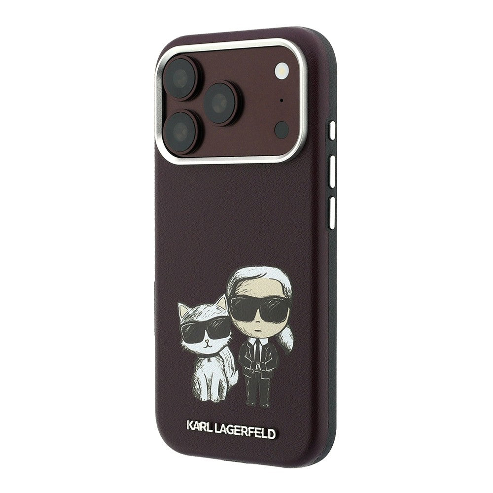 Apple iPhone 18 Pro Kılıf Karl Lagerfeld Orjinal Lisanslı M-Safe Şarj Özellikli K&C Bodies Sketch PU Kapak