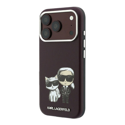 Apple iPhone 18 Pro Kılıf Karl Lagerfeld Orjinal Lisanslı M-Safe Şarj Özellikli K&C Bodies Sketch PU Kapak