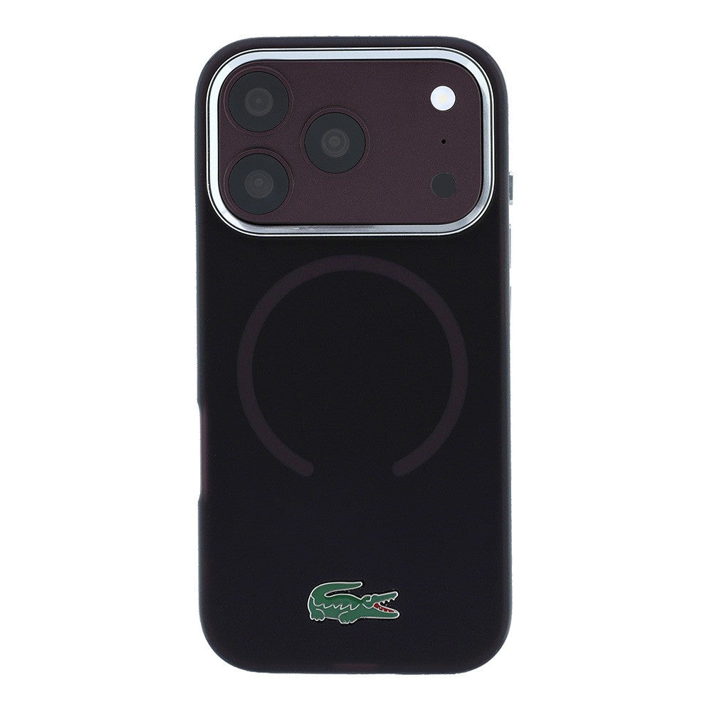 Apple iPhone 18 Pro Kılıf Lacoste Orjinal Lisanslı M-safe Şarj Özellikli Lake Timsah Logolu IML Frosted Kapak