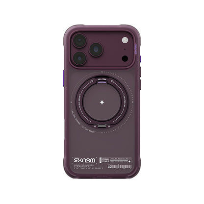 Apple iPhone 18 Pro Kılıf M-Safe Şarj Özellikli Airbag Tasarımlı Standlı Skinarma Atlas Kapak