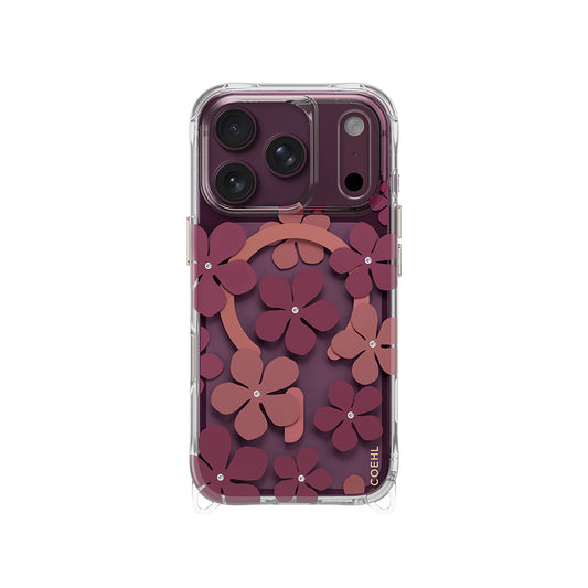 Apple iPhone 18 Pro Kılıf M-safe Şarj Özellikli Çiçekli Tasarım Coehl Mila Serisi Kapak