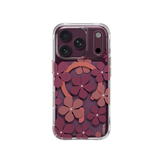 Apple iPhone 18 Pro Kılıf M-safe Şarj Özellikli Çiçekli Tasarım Coehl Mila Serisi Kapak