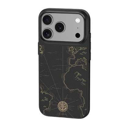 Apple iPhone 18 Pro Kılıf M-safe Şarj Özellikli Karbon Fiber Tasarımlı Benks ArmorEdge Air Navigator Kevlar Kapak