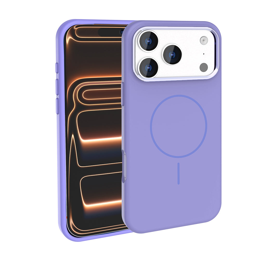 Apple iPhone 18 Pro Kılıf M-Safe Şarj Özellikli Metal Kamera Çerçeveli Zore Edi Silikon Kapak