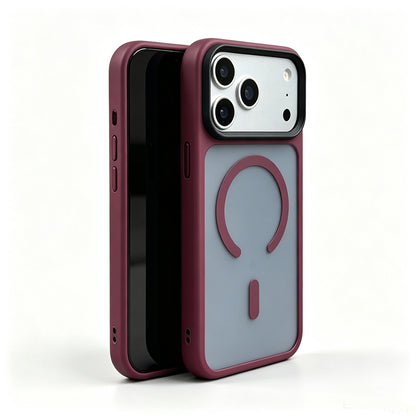 Apple iPhone 18 Pro Kılıf Mat Arka Yüzey Wireless Şarj Özellikli Zore Flet M-safe Kapak