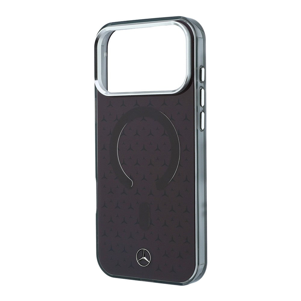 Apple iPhone 18 Pro Kılıf Mercedes Benz Orjinal Lisanslı M-safe Şarj Özellikli Çift Katmanlı Yıldız Desenli Sert PC Kapak
