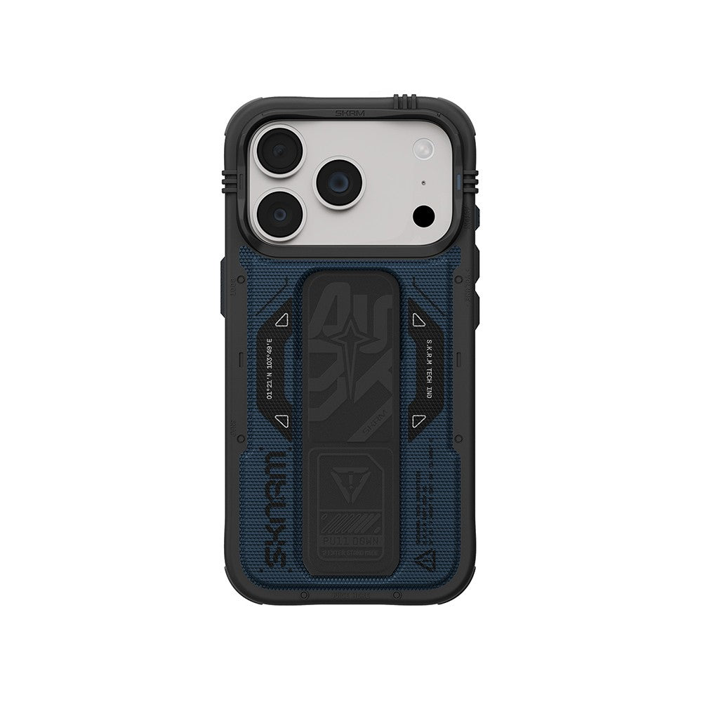 Apple iPhone 18 Pro Kılıf SkinArma M-safe Şarj Özellikli Airbag Tasarımlı Standlı Phantom Kapak
