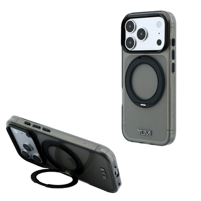 Apple iPhone 18 Pro Kılıf TUMI Orjinal Lisanslı M-safe Şarj Özellikli 360 Derece Dönebilen Standlı Transparan Kapak