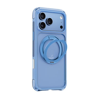 Apple iPhone 18 Pro Kılıf Wiwu AG-203 AeroGuard Ultra Serisi M-safe Şarj Özellikli Airbag Tasarımlı Standlı Kapak